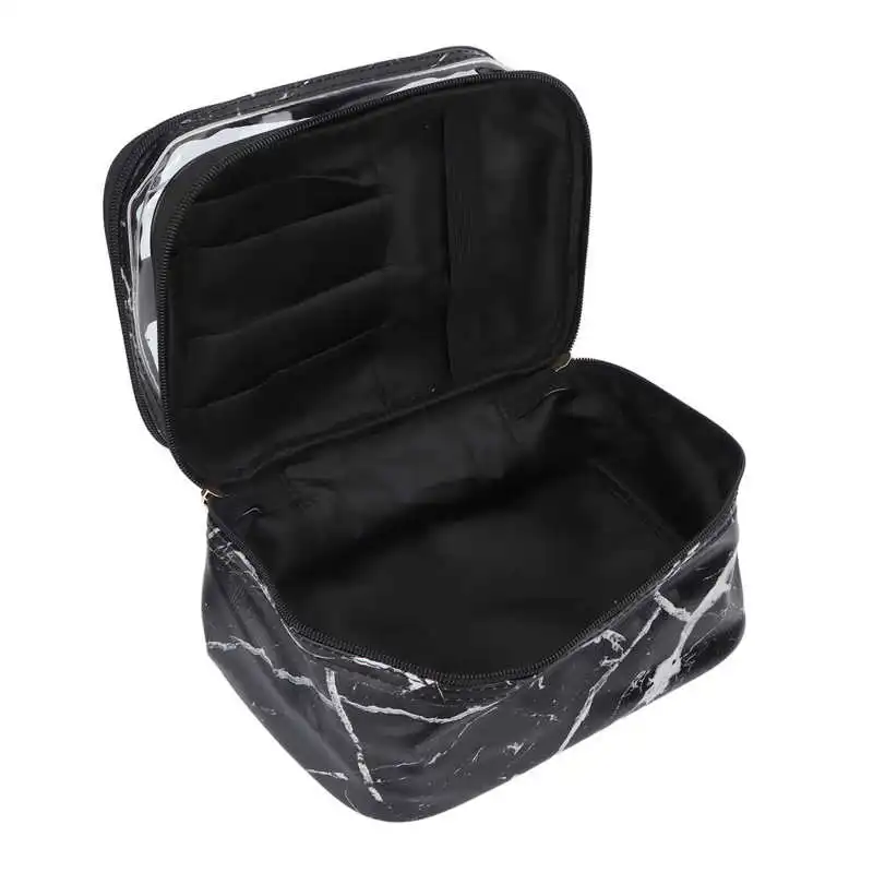 Travel Makeup Bag PVC Material Double Layer Horizontal Tetragonum Medium Size Large Capacity Double Layer Cosmetic Bag with
Travel Makeup Bag PVC Material Double Layer Horizontal Tetragonum Medium Size Large Capacity Double Layer Cosmetic Bag with