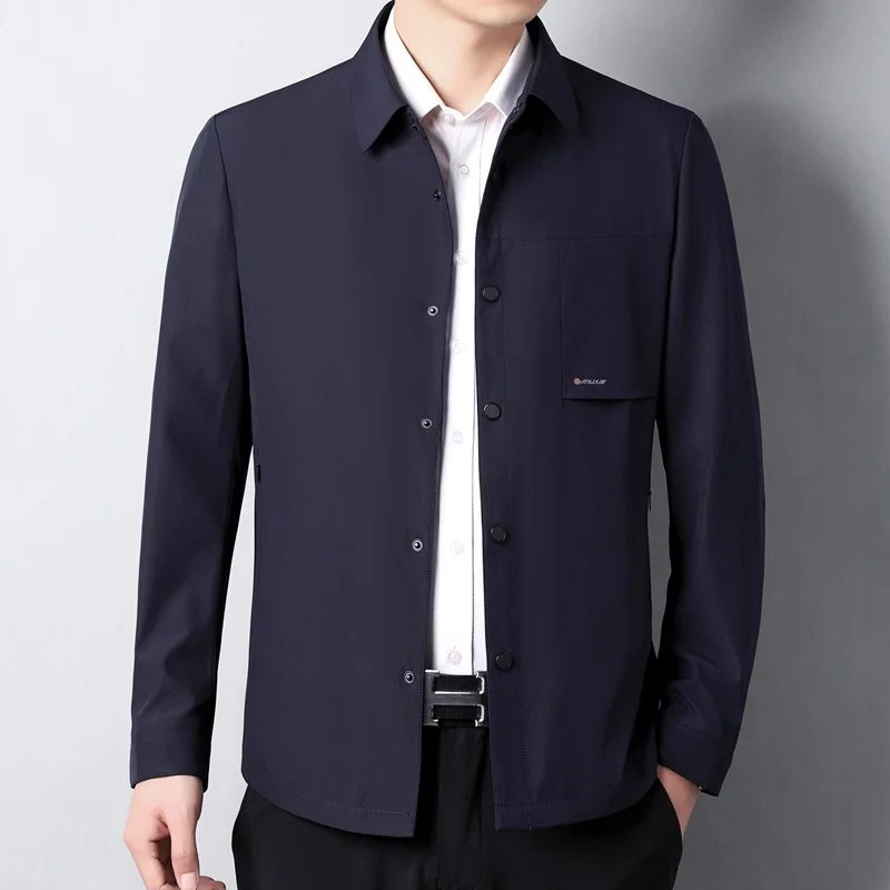 Куртка мужская деловая Повседневная однотонная, свободная облегающая куртка с лацканами, на пуговицах
Куртка мужская деловая Повседневная однотонная, свободная облегающая куртка с лацканами, на пуговицах