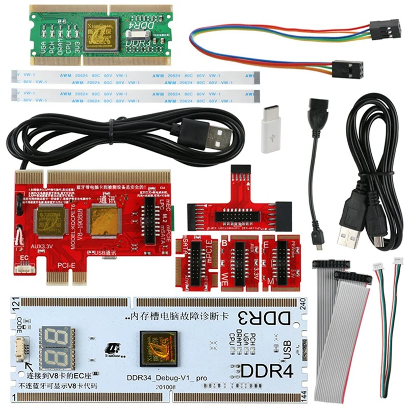 V8 Laptop Desktop PC Universal Diagnostic Test Debug King Post Card Support For PCI PCI-E Minipci-E LPC DDR3/4
V8 Laptop Desktop PC Universal Diagnostic Test Debug King Post Card Support For PCI PCI-E Minipci-E LPC DDR3/4