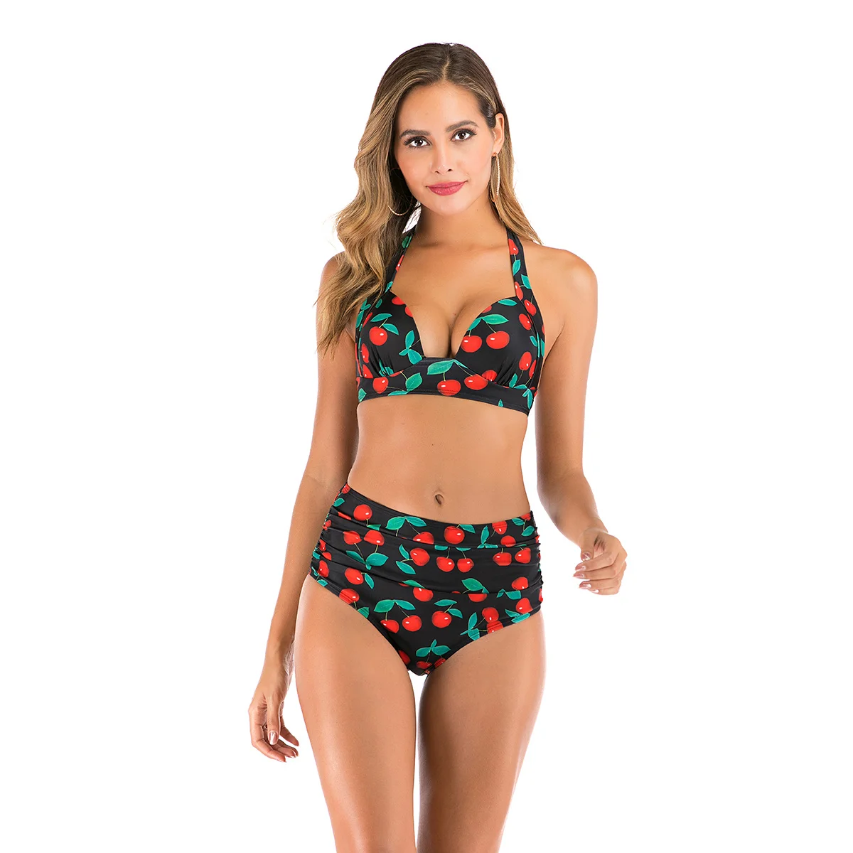 2022 new swimsuit multi color sexy solid color printing high waist split Swimsuit Bikini suit women's Beach swimsuit
2022 new swimsuit multi color sexy solid color printing high waist split Swimsuit Bikini suit women's Beach swimsuit