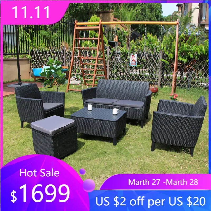Rattan sofa outdoor hotel balcony plastic sofa coffee table four-piece combination balcony sofa
Rattan sofa outdoor hotel balcony plastic sofa coffee table four-piece combination balcony sofa