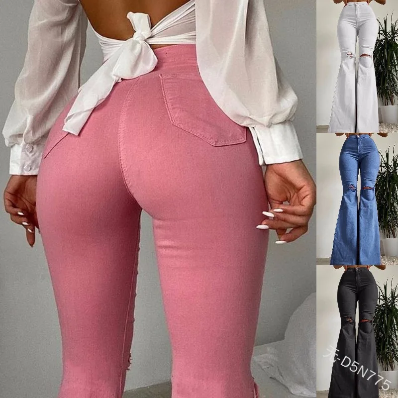Mandylandy Women Elegant Hole Flare Pants Lady Fashion Y2K Vintage Retro Mid Waist Skinny Bodycon Long Trousers Streetwear
Mandylandy Women Elegant Hole Flare Pants Lady Fashion Y2K Vintage Retro Mid Waist Skinny Bodycon Long Trousers Streetwear