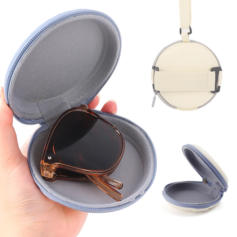 Portable Folding Glasses Case Car Round Zipper Leather Storage Box Reading Glasses Protective Case Travel Sunglasses Case
Portable Folding Glasses Case Car Round Zipper Leather Storage Box Reading Glasses Protective Case Travel Sunglasses Case