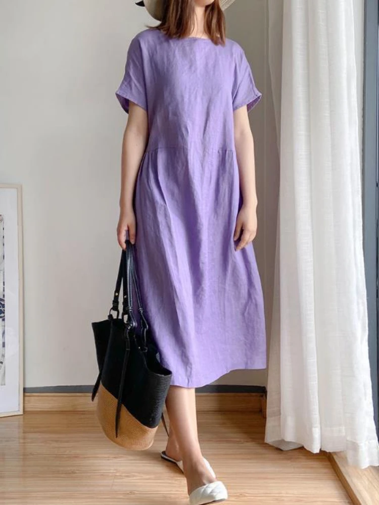 Women's Dresses Round Neck Loose Short Sleeve Long Dress Summer New Women Clothing Elegant Dresses for Women Party Dresses Robe
Women's Dresses Round Neck Loose Short Sleeve Long Dress Summer New Women Clothing Elegant Dresses for Women Party Dresses Robe