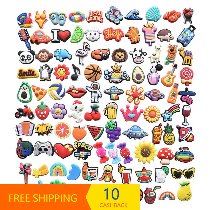1pcs PVC Soft Rubber Shoe Ornament Hole Shoes Shoe Buckle Eva Sandals Decoration 41 Kinds of Cartoon Patterns Not Repeated
1pcs PVC Soft Rubber Shoe Ornament Hole Shoes Shoe Buckle Eva Sandals Decoration 41 Kinds of Cartoon Patterns Not Repeated