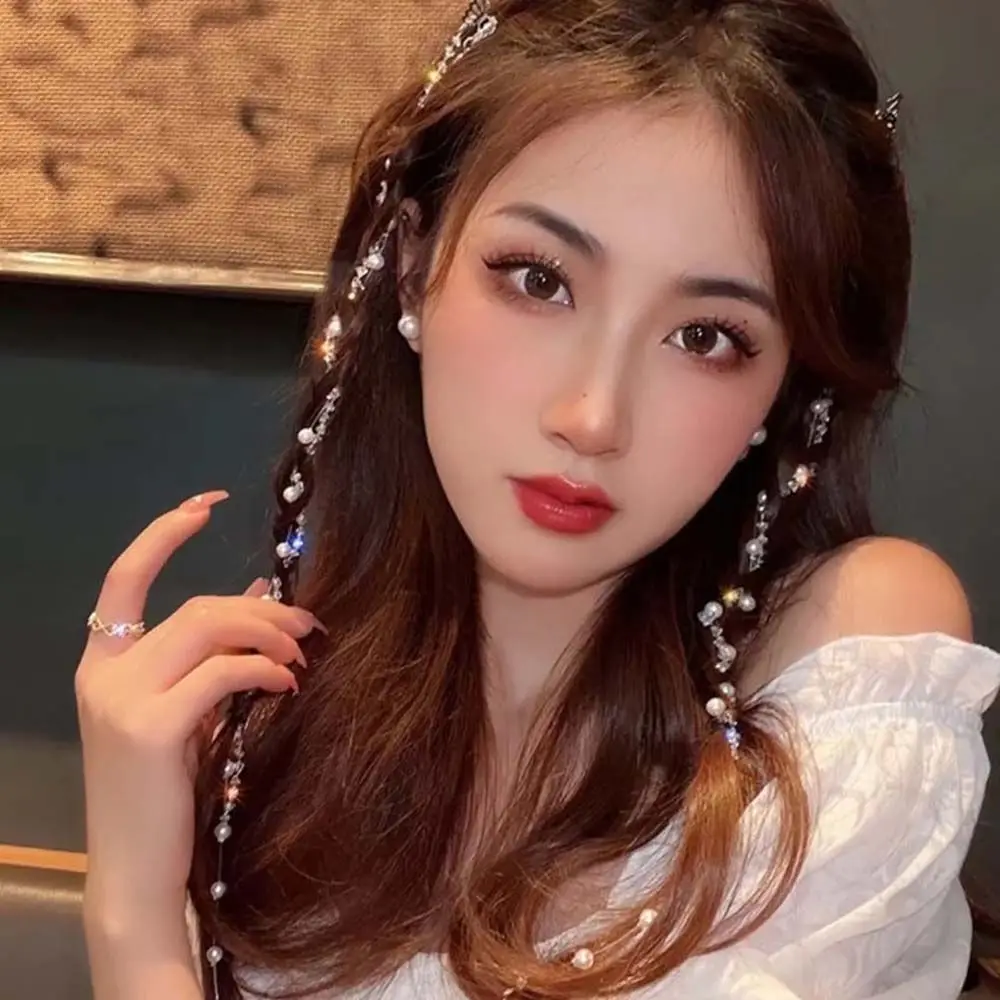 Braid Headdress Ponytail Holder Alloy Rhinestone Hair Rope Korean Style Hair Ties Pearl Hair Rope Braided Hair Artifact
Braid Headdress Ponytail Holder Alloy Rhinestone Hair Rope Korean Style Hair Ties Pearl Hair Rope Braided Hair Artifact