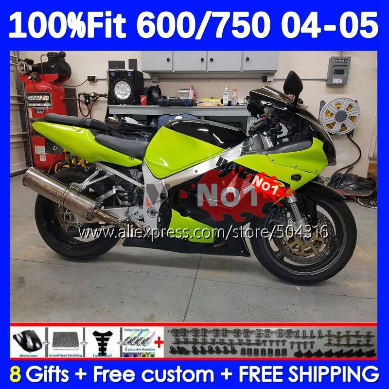 Injection Body For GSXR 750 600 CC K4 GSX-R600 750CC 15No.89 Yellow green GSXR-750 GSXR600 GSXR750 04 05 2004 2005 OEM Fairings
Injection Body For GSXR 750 600 CC K4 GSX-R600 750CC 15No.89 Yellow green GSXR-750 GSXR600 GSXR750 04 05 2004 2005 OEM Fairings