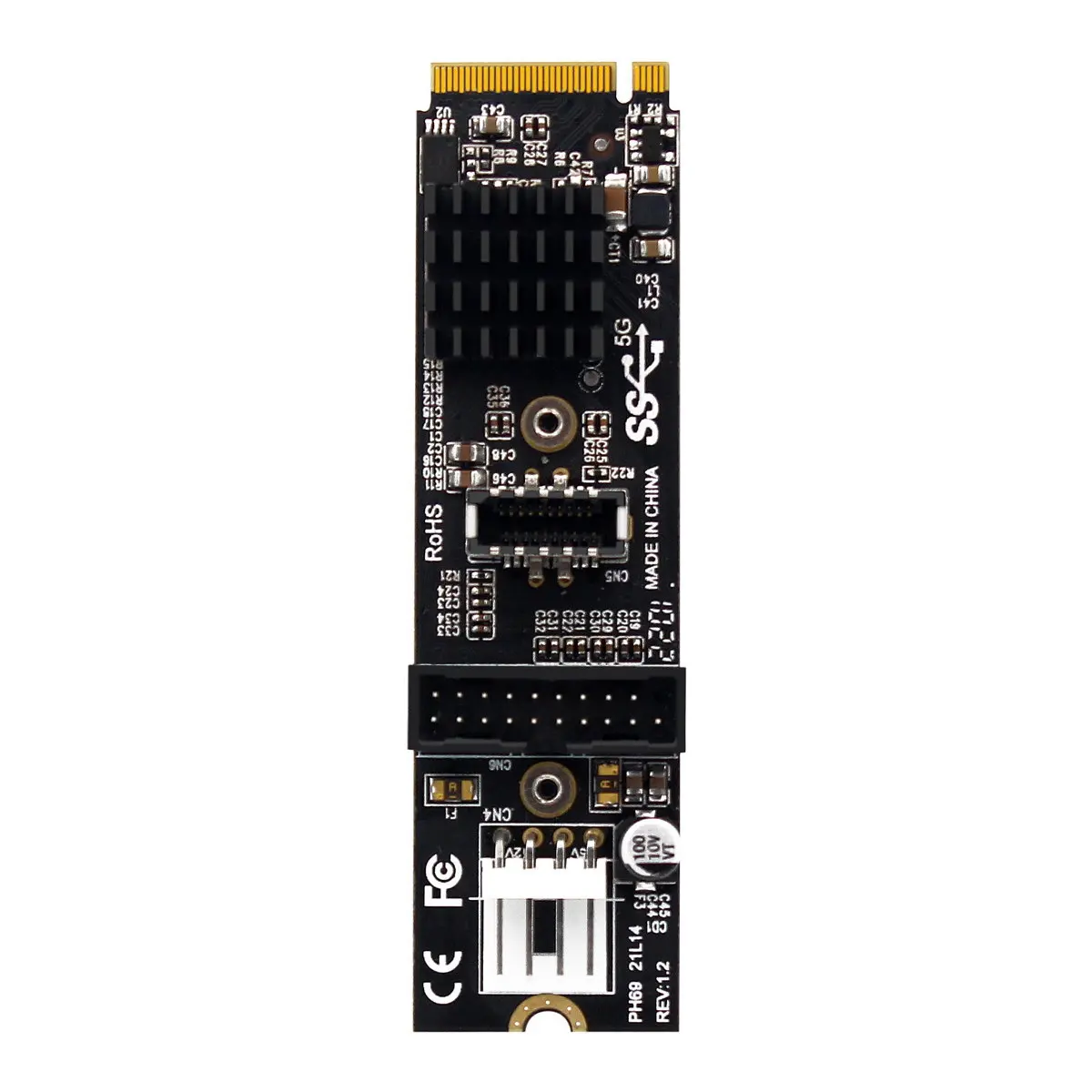 Cablecc Type-E USB 3 1 Передняя панель 5 Гбит/с и 2 0 для NVME NGFF M-Key экспресс-карта VL805 адаптер