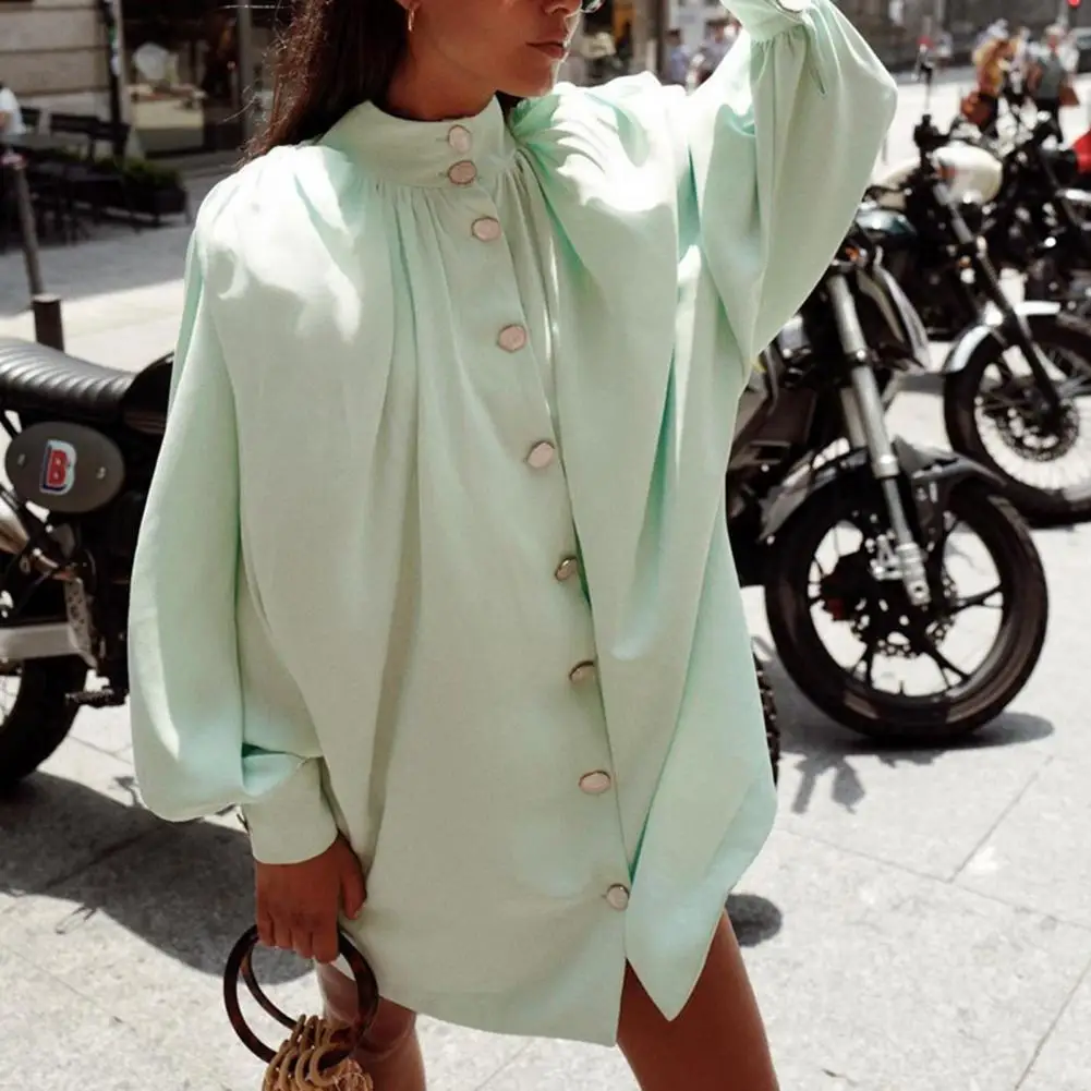 Autumn Shirt Loose Fit Anti-Fade Lantern Long Sleeve Office Lady Elegant Cardigan Top Women Shirt Workwear
Autumn Shirt Loose Fit Anti-Fade Lantern Long Sleeve Office Lady Elegant Cardigan Top Women Shirt Workwear