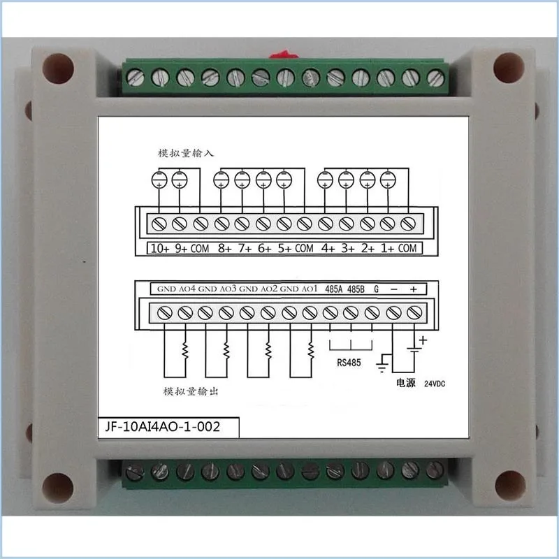 Analog Quantity Acquisition Module Output Module 10AD+4DA Module Isolation 485 Modbus-RTU Configuration
Analog Quantity Acquisition Module Output Module 10AD+4DA Module Isolation 485 Modbus-RTU Configuration