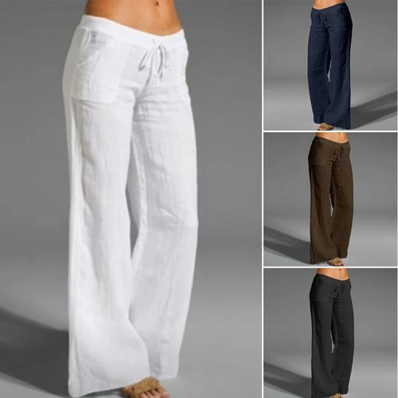 2022 Summer Wide Leg Pants Women Homewear Cotton Linen High Waist Casual Loose Drawstring Pants Plus Size 5XL
2022 Summer Wide Leg Pants Women Homewear Cotton Linen High Waist Casual Loose Drawstring Pants Plus Size 5XL