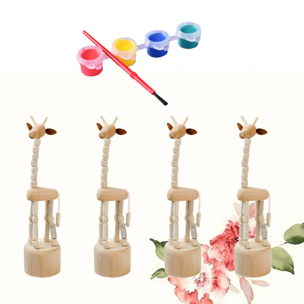 6PCS Giraffe Wooden Unfinished Wood Ornament with Painting Pigment Set for Craft Supplies
6PCS Giraffe Wooden Unfinished Wood Ornament with Painting Pigment Set for Craft Supplies