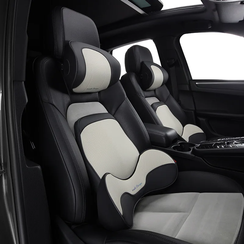 Leather Car Back Support Pillow Auto Headrest Cushion Antibacterial 18D Memory Foam Disc Bone Lumbar Support For Car Driving
Leather Car Back Support Pillow Auto Headrest Cushion Antibacterial 18D Memory Foam Disc Bone Lumbar Support For Car Driving