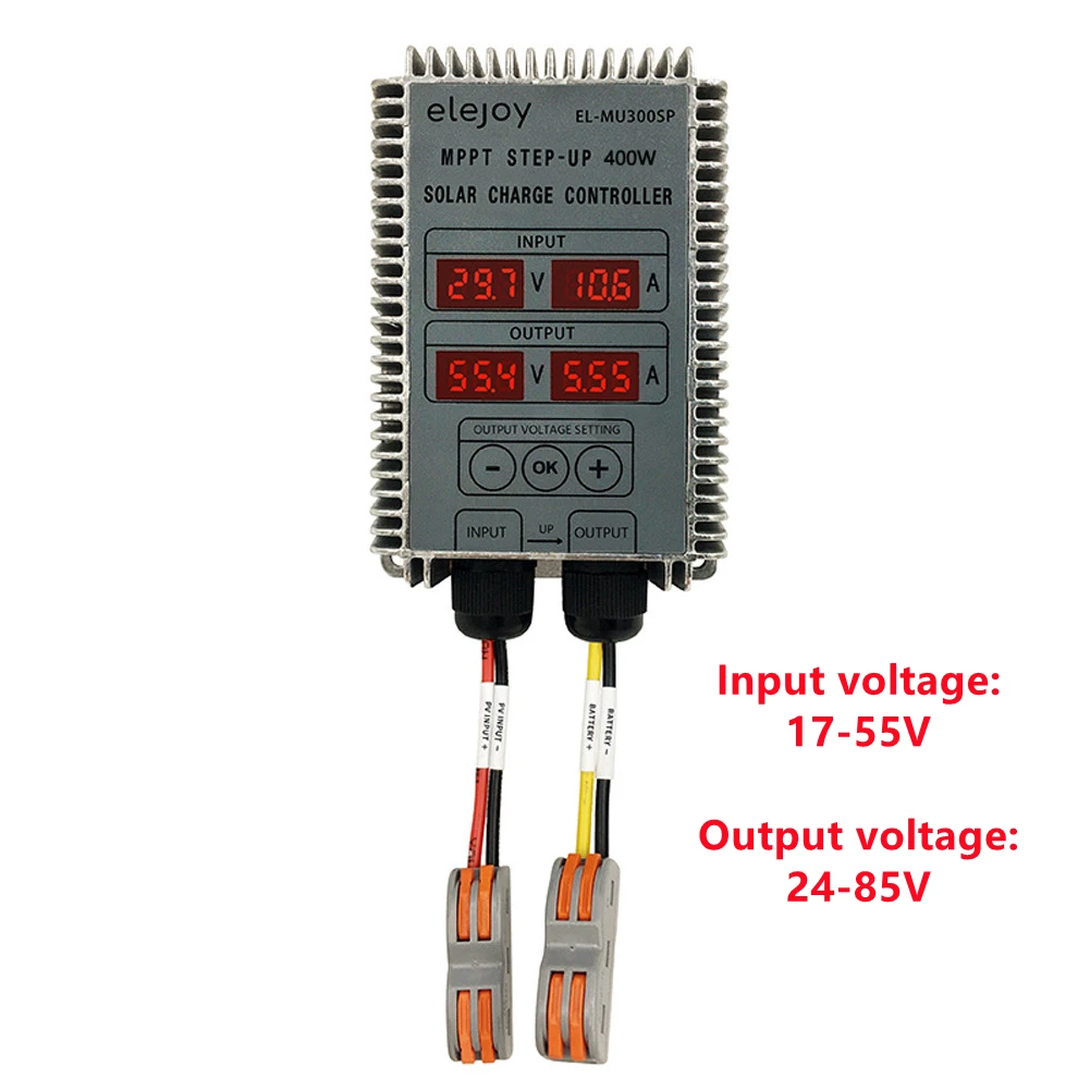 200W 300W 400W MPPT Step-up Solar Charge Controller Regulator 24-85V Voltage Adjustable For Lead-acid Lithium Battery
200W 300W 400W MPPT Step-up Solar Charge Controller Regulator 24-85V Voltage Adjustable For Lead-acid Lithium Battery