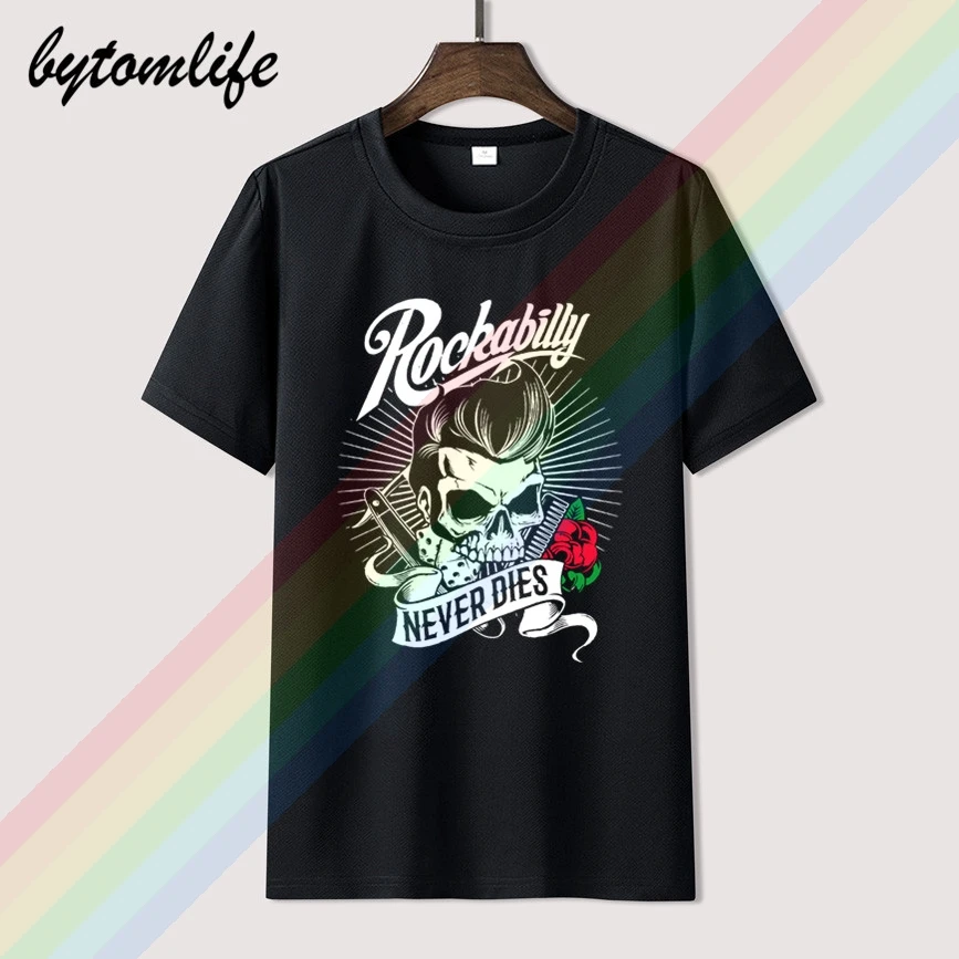 2019 Newest Men'S Funny Rockabilly never dies - skull hipster T-Shirt for bikers T shirt
2019 Newest Men'S Funny Rockabilly never dies - skull hipster T-Shirt for bikers T shirt