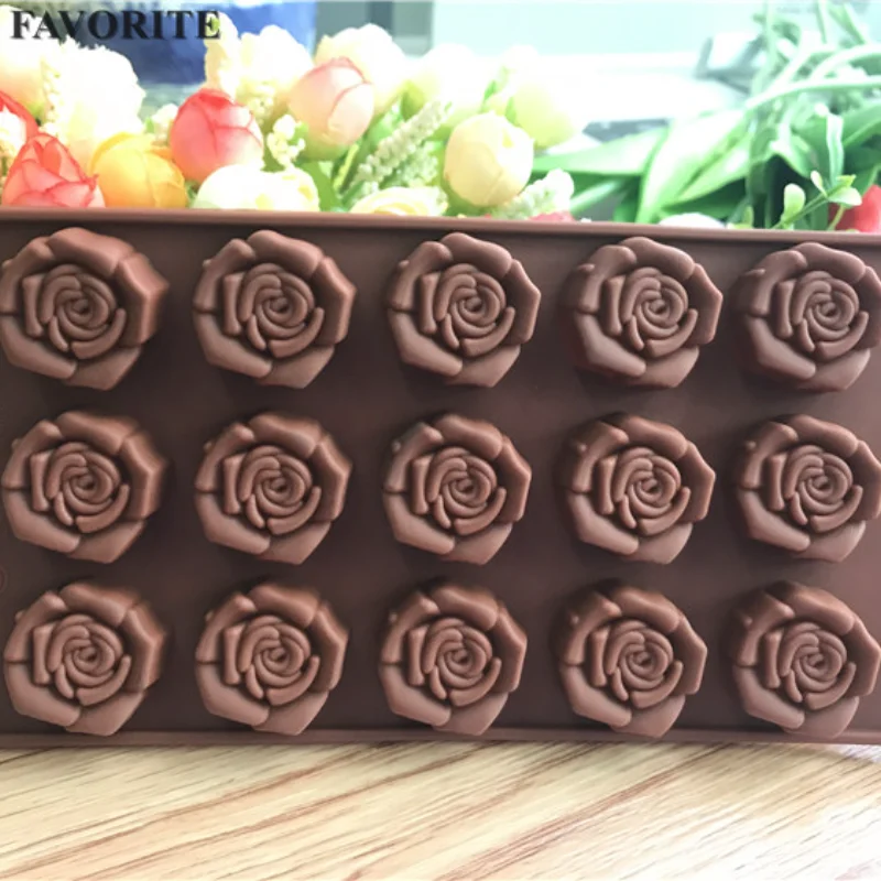 1PCS 15-even Rose Flowers Shaped Silicone Chocolate Mold Cookware Baking Tool Fondant Cake Decoration E810 Kitchenware
1PCS 15-even Rose Flowers Shaped Silicone Chocolate Mold Cookware Baking Tool Fondant Cake Decoration E810 Kitchenware