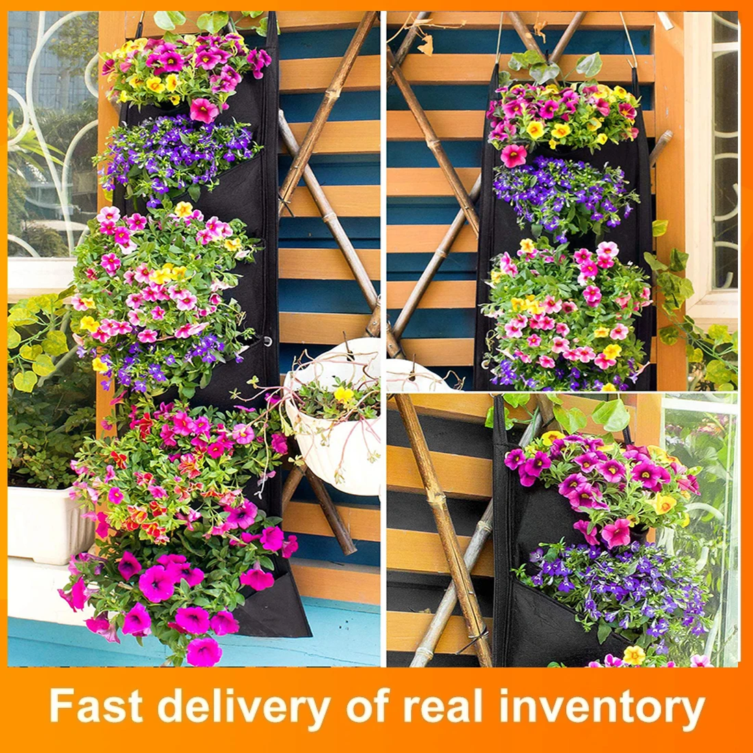 Vertical Hanging Garden Planter Flower Pots Waterproof Wall Mount Hanging Flowerpot Bag Indoor Outdoor Use Garden Decor 
Vertical Hanging Garden Planter Flower Pots Waterproof Wall Mount Hanging Flowerpot Bag Indoor Outdoor Use Garden Decor