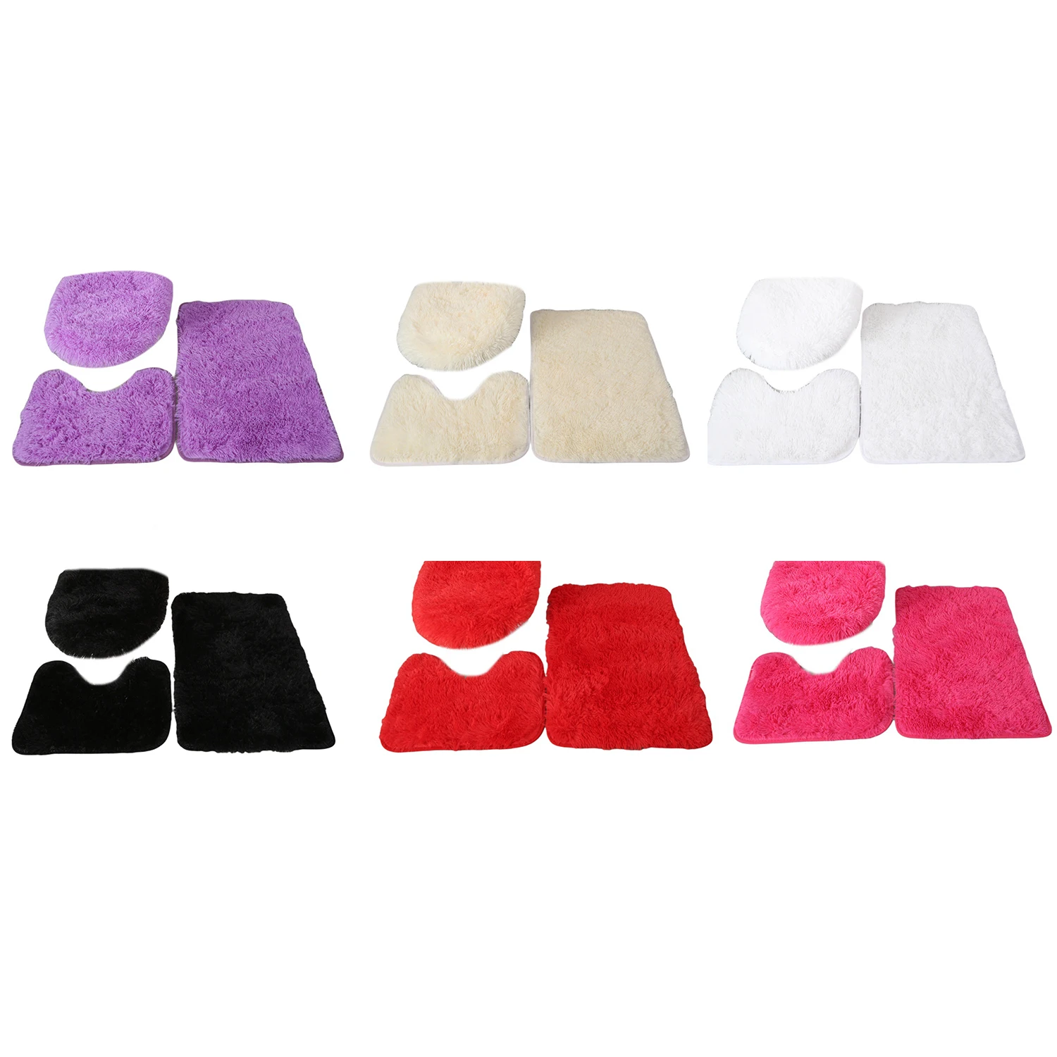 Набор однотонных ковриков для ванной комнаты 3 шт./компл., коврики для ванной с пушистым ворсом, современный набор ковриков с крышкой для туа... 
Набор однотонных ковриков для ванной комнаты 3 шт./компл., коврики для ванной с пушистым ворсом, современный набор ковриков с крышкой для туа...