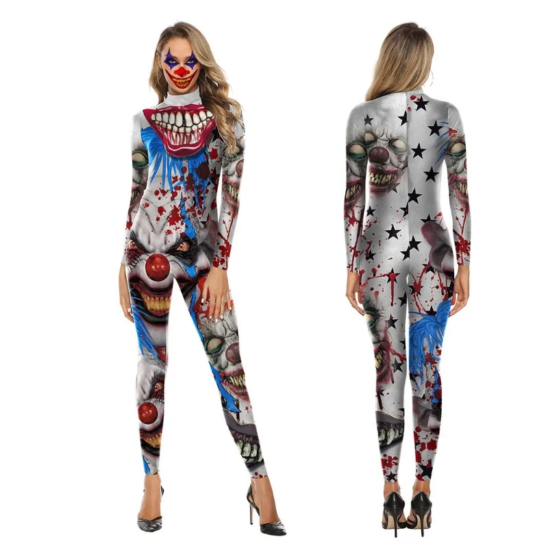 Women's Halloween Clothing Killer Clown Printed Jumpsuit Cosplay Carnival Celebration Night Street Women's Clothing Female Joker
Women's Halloween Clothing Killer Clown Printed Jumpsuit Cosplay Carnival Celebration Night Street Women's Clothing Female Joker
