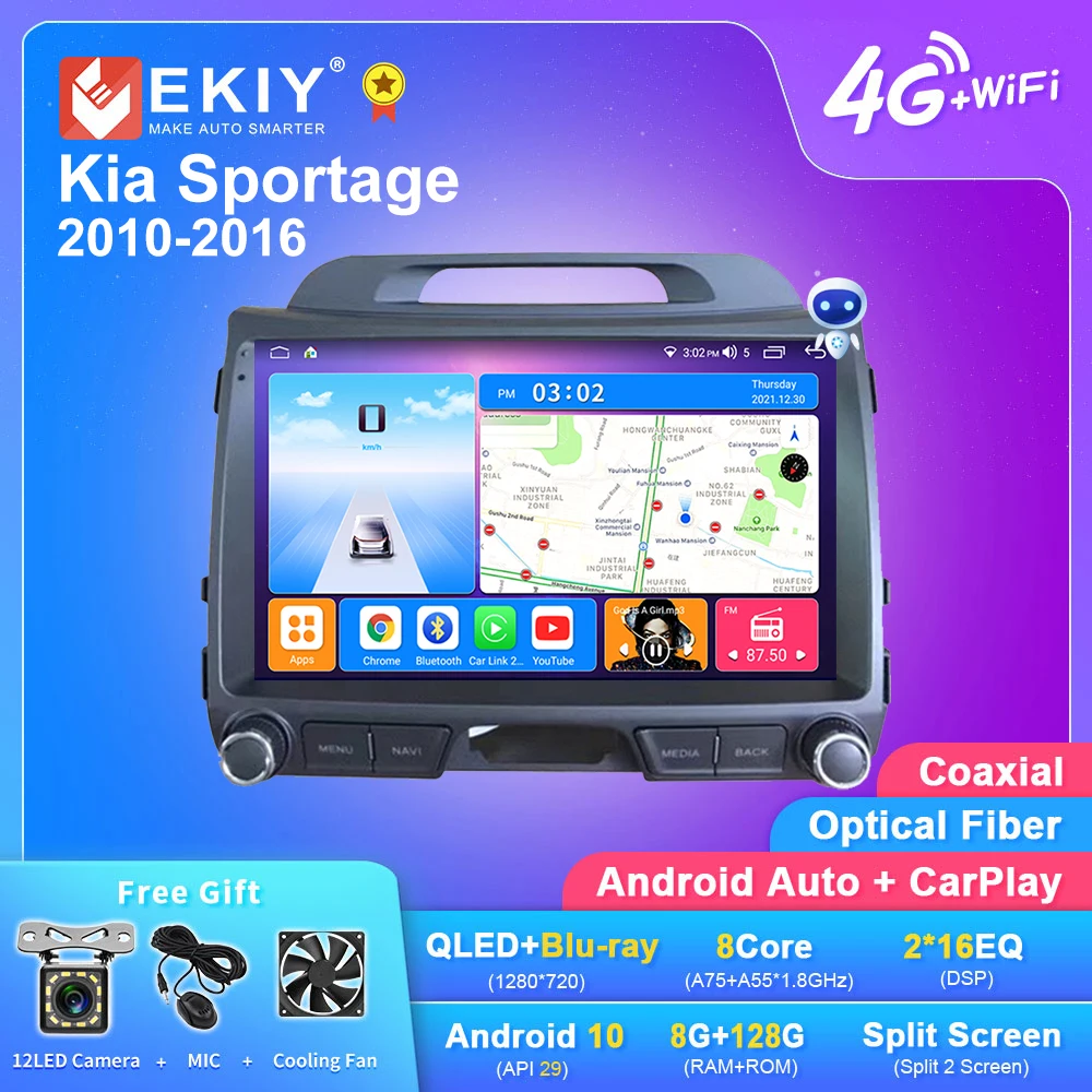 EKIY T7 QLED DSP Android Auto Radio For Kia Sportage 2010 - 2016 Stereo Multimedia Video Player Navigation GPS Carplay 2din DVD
EKIY T7 QLED DSP Android Auto Radio For Kia Sportage 2010 - 2016 Stereo Multimedia Video Player Navigation GPS Carplay 2din DVD