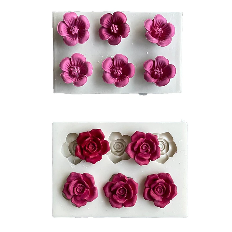 Six-hole Small Flower Blossom Plum Blossom Rose Peony Flower Silicone Mold Fondant Cake Chocolate Birthday Cake Insert Mold 
Six-hole Small Flower Blossom Plum Blossom Rose Peony Flower Silicone Mold Fondant Cake Chocolate Birthday Cake Insert Mold