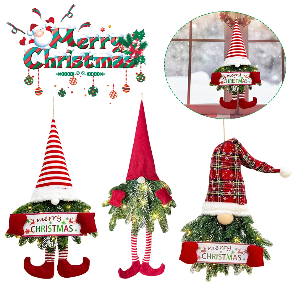 Christmas Wreath Decoration Faceless Doll Wall Deco Sign New Year Xmas Ornaments Artificial Garland Gnome Wreath for Home Office
Christmas Wreath Decoration Faceless Doll Wall Deco Sign New Year Xmas Ornaments Artificial Garland Gnome Wreath for Home Office
