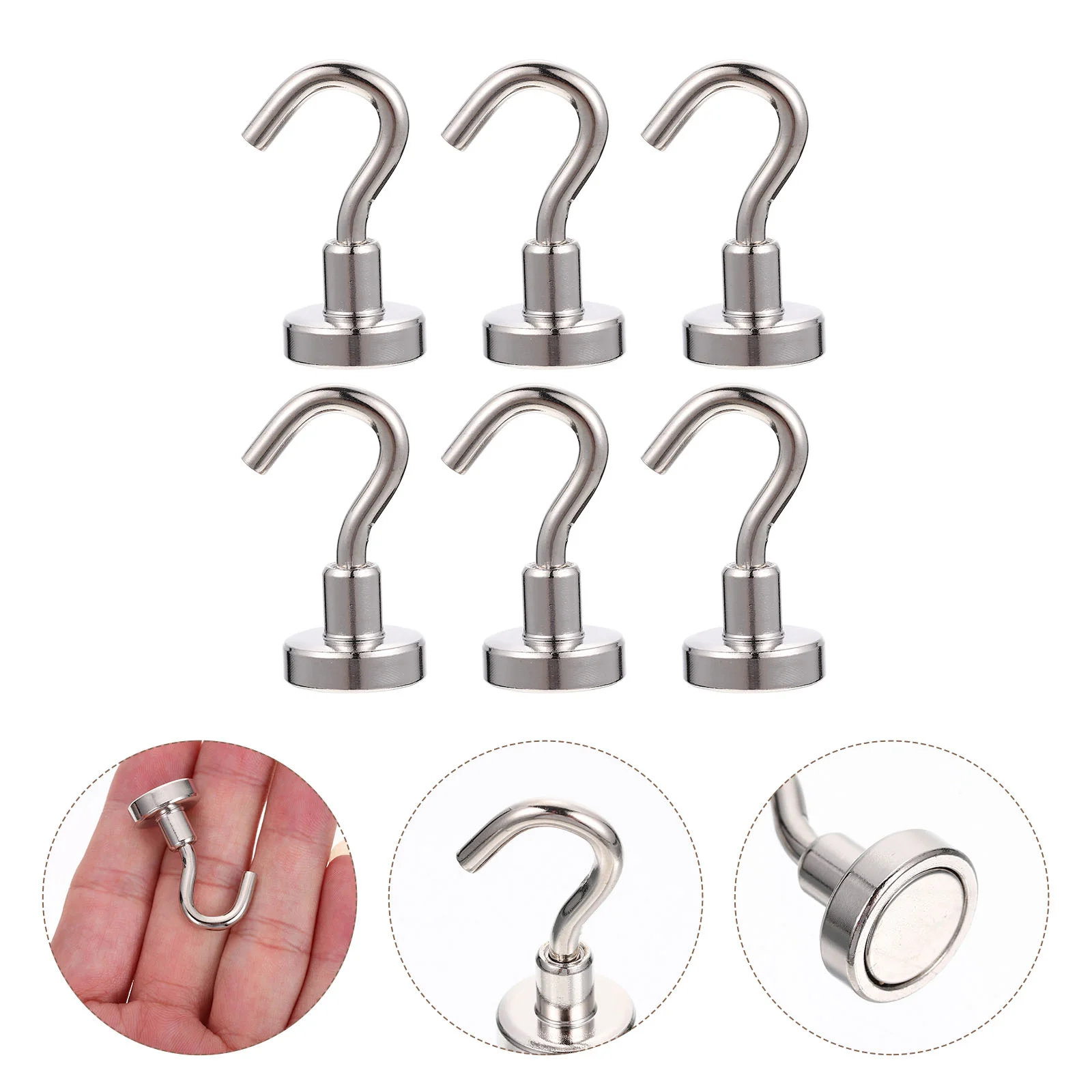 6Pcs Sundries Hangers Heavy Duty Hooks Practical Magnetic Hooks Punch-free Magnetic Hooks for Kitchen Bedroom Bathroom Home
6Pcs Sundries Hangers Heavy Duty Hooks Practical Magnetic Hooks Punch-free Magnetic Hooks for Kitchen Bedroom Bathroom Home