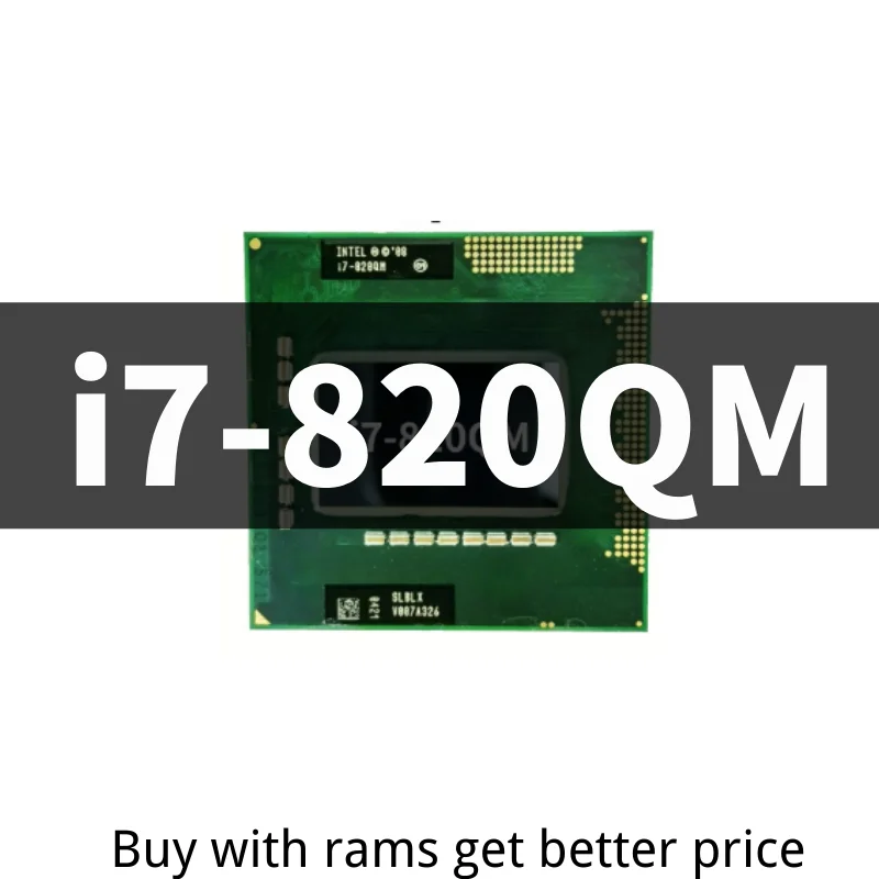 I7-820QM i7 820QM SLBLX 1,7 ГГц четырехъядерный восьмипоточный ЦПУ процессор 8 Вт 45 Вт Разъем G1 / rPGA988A