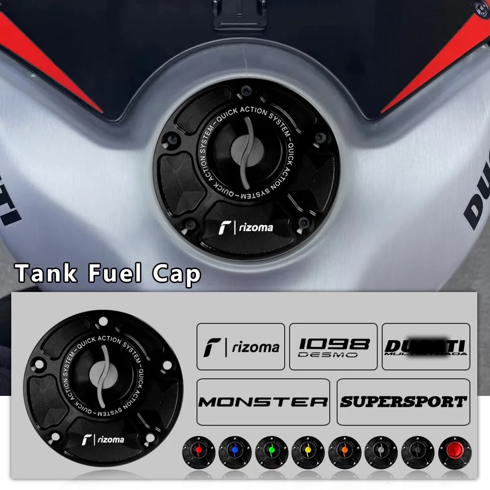 

For DUCATI MONSTER SUPERSPORT 1098 1198 848 888 916 998 748 907 996 ST 2 3 4 CNC Fuel Gas Tank cap Quick Release Cover Keyless