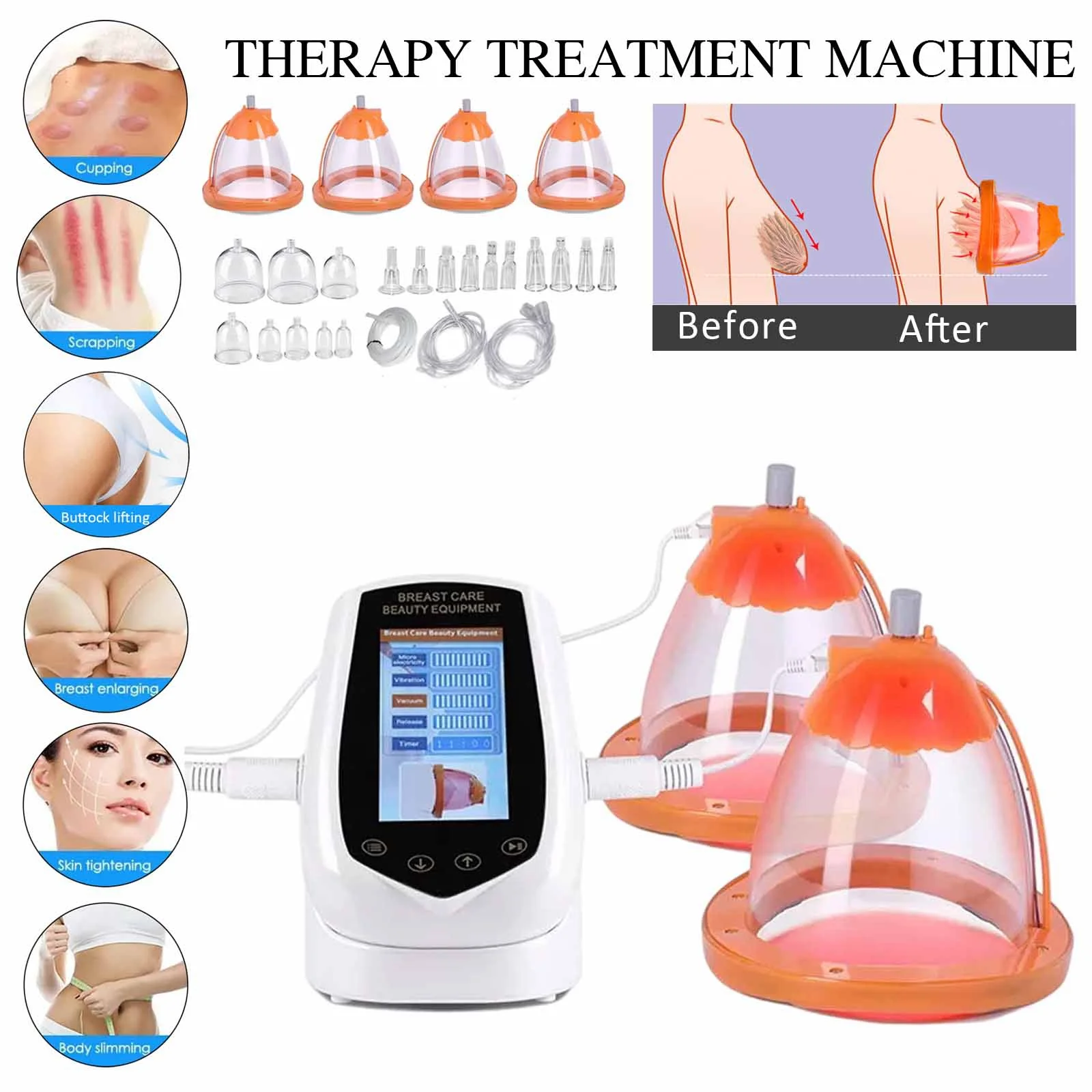 Vacuum Massage Therapy Machine Enlargement Pump Lifting Breast Enhancer Massager Cup And Body Shaping Beauty Device
Vacuum Massage Therapy Machine Enlargement Pump Lifting Breast Enhancer Massager Cup And Body Shaping Beauty Device