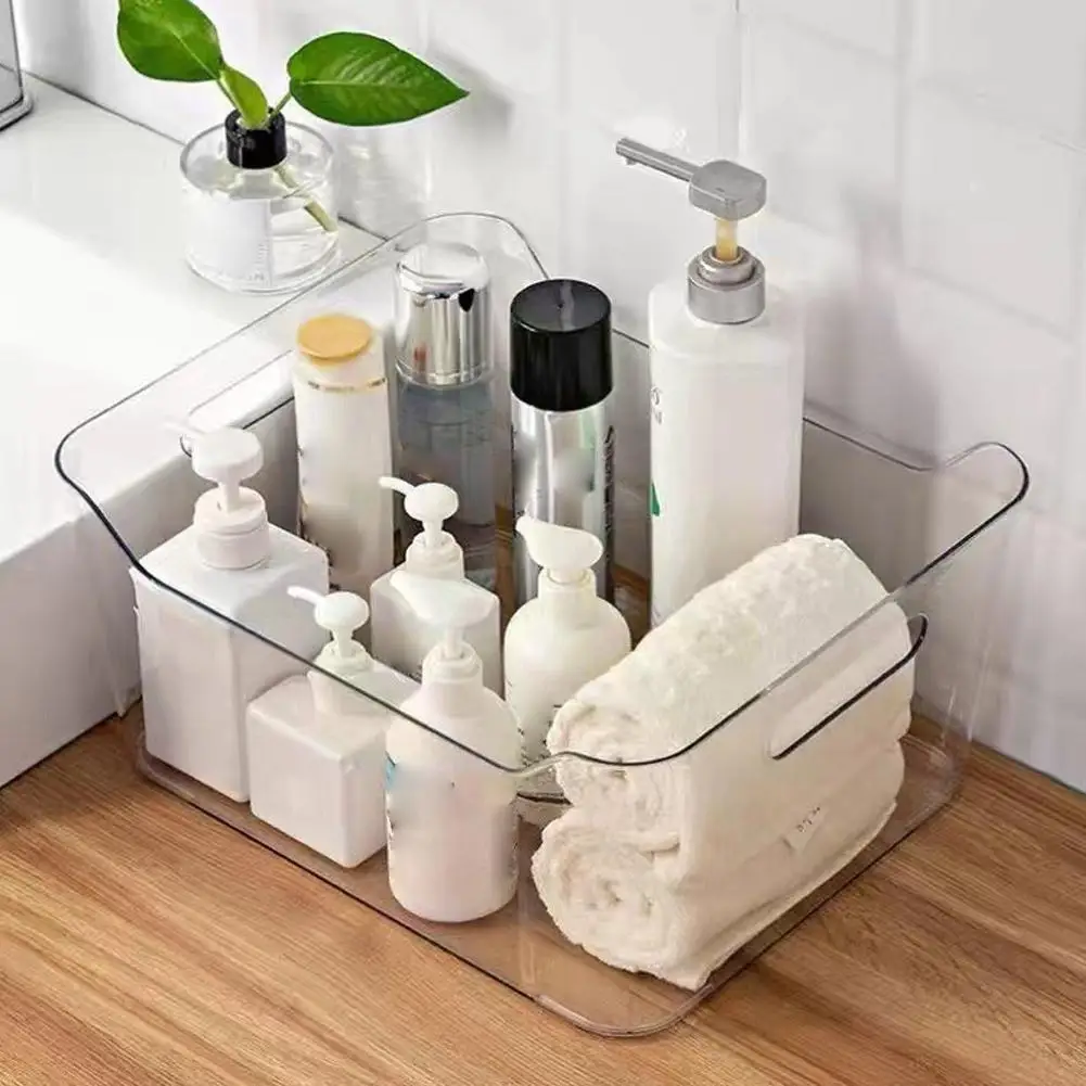 Storage Box Transparent Plastic Cosmetic Storage Box Basket Storage Household Multi-purpose Box Debris Kitchen Storage E4N0
Storage Box Transparent Plastic Cosmetic Storage Box Basket Storage Household Multi-purpose Box Debris Kitchen Storage E4N0