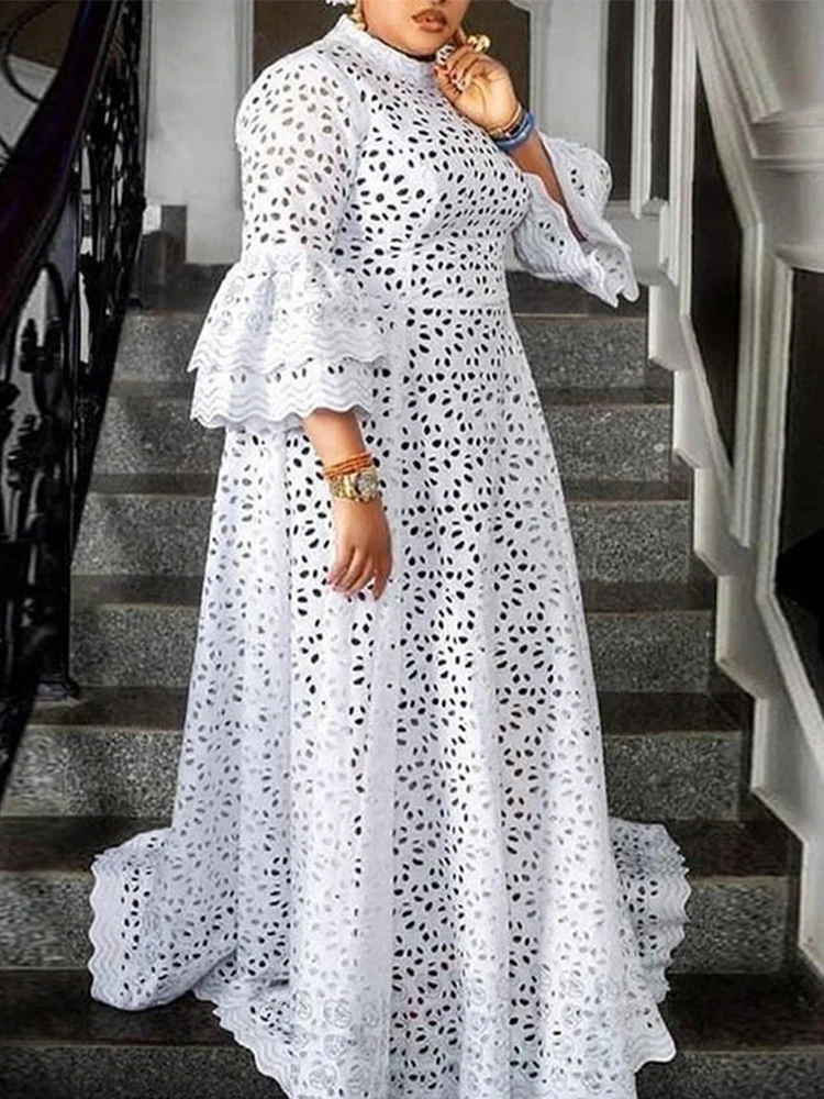 White Long Dresses Women Lace Floral Hollow Out Half Sleeve Elegant Female Big Size Boho Maxi Dress Party Prom Birthday Outfits 
White Long Dresses Women Lace Floral Hollow Out Half Sleeve Elegant Female Big Size Boho Maxi Dress Party Prom Birthday Outfits