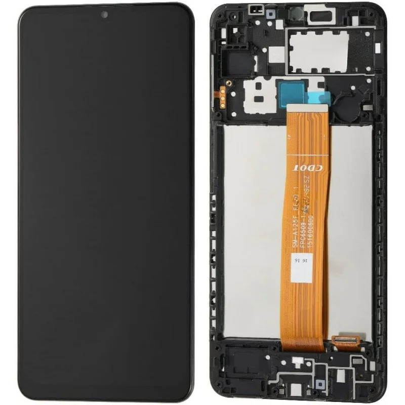 

For Samsung Galaxy A12 SM-A125 A125M A125G A125U A125F A125R4 6.5” LCD. Touch Screen Digitizer Assembly Frame Black