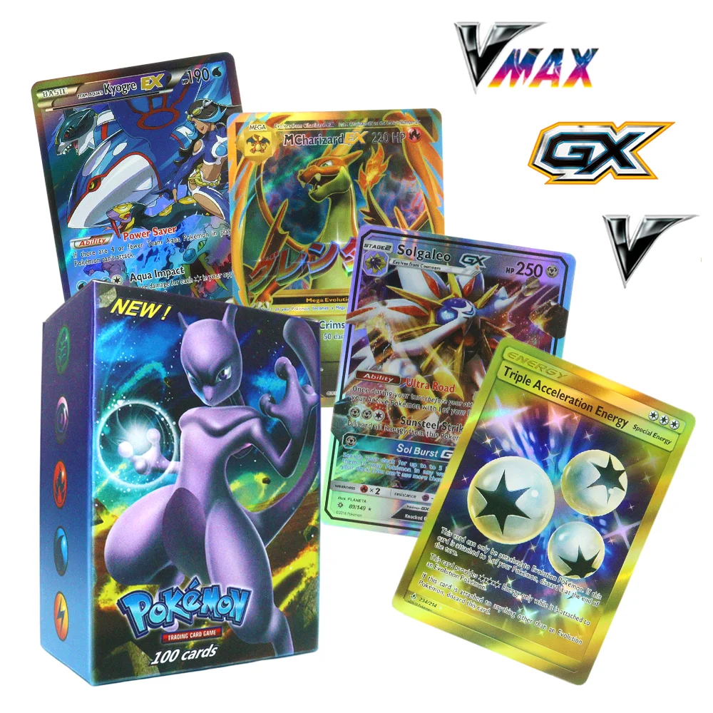 New Pokemon 20-300pcs Paper English Cards Pikachu Charizard Mewtwo MEGA Vmax Tag Team Limited Anime Game Hobbies Collection Toys
New Pokemon 20-300pcs Paper English Cards Pikachu Charizard Mewtwo MEGA Vmax Tag Team Limited Anime Game Hobbies Collection Toys