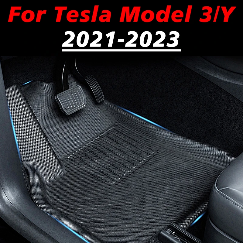 

Foot Pad For Tesla Model 3 Y 2021 2022 2023 XPE Fully Surrounded Floor Mats Waterproof Non-Slip Carpet Custom Floor Liner