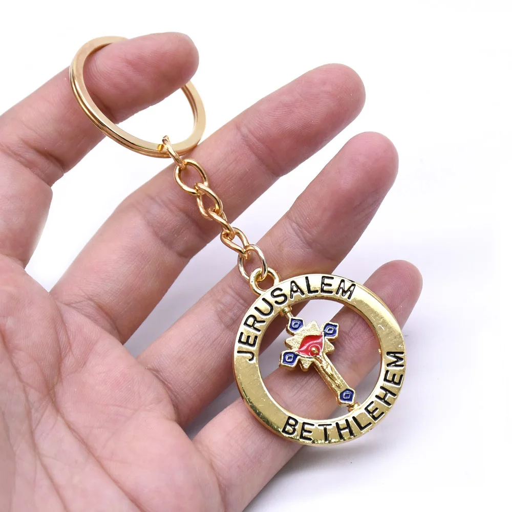 Gold Colour Rotable Jesus Cross Pendant 3.3 * 3.7cm Keychain Holy Communion Christian Religious Faith Hanging Punk Jewelry Gifts
Gold Colour Rotable Jesus Cross Pendant 3.3 * 3.7cm Keychain Holy Communion Christian Religious Faith Hanging Punk Jewelry Gifts