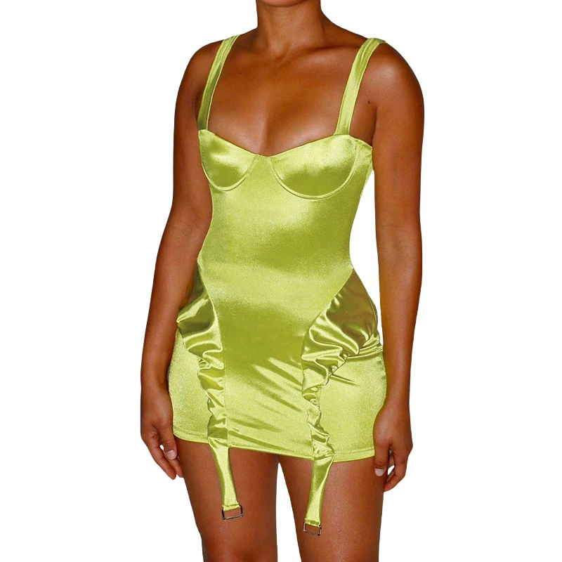 Women Slim Fit Bodycon Dress Summer 2022 Sexy Sling Plain Pleated Hanging Belts Short Hip Dress Ladies Party/Bar/Club Sundress
Women Slim Fit Bodycon Dress Summer 2022 Sexy Sling Plain Pleated Hanging Belts Short Hip Dress Ladies Party/Bar/Club Sundress