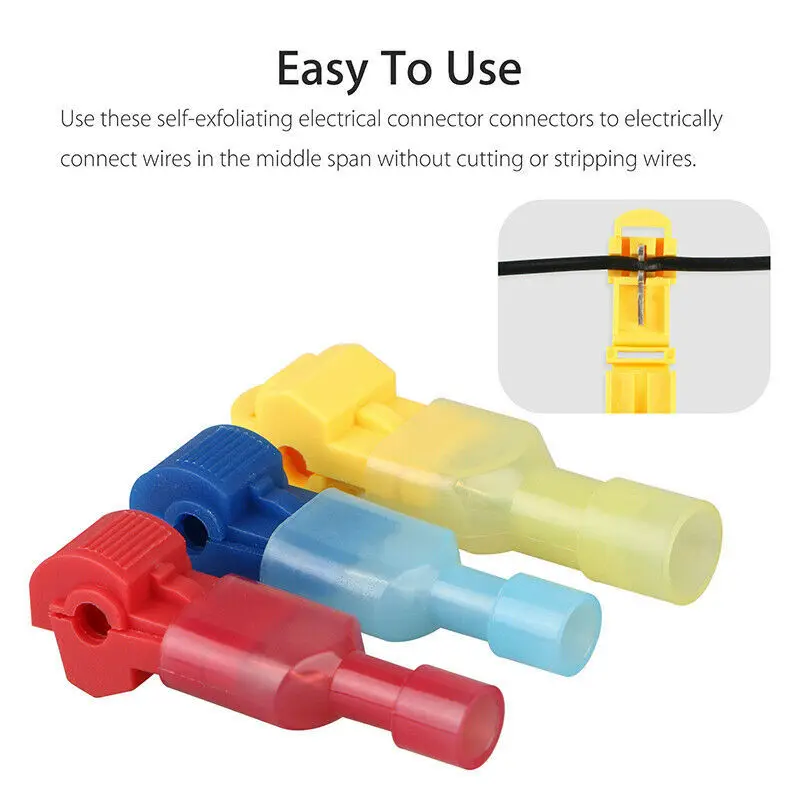 10-50Pcs T-Tap Wire Connector Quick Electrical Terminal Cable Connector Snap Splice Lock Waterproof Crimp Wire Terminal
10-50Pcs T-Tap Wire Connector Quick Electrical Terminal Cable Connector Snap Splice Lock Waterproof Crimp Wire Terminal