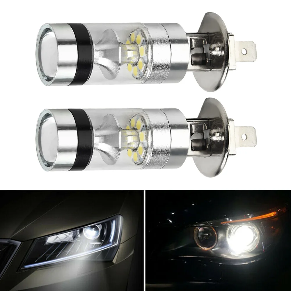 2pcs Auto Headlight Beam Bar H1 100W LED DRL Bulb 12-24V 20-SMD 6000K Luminous Driving Set Exterior Parts Lamp
2pcs Auto Headlight Beam Bar H1 100W LED DRL Bulb 12-24V 20-SMD 6000K Luminous Driving Set Exterior Parts Lamp