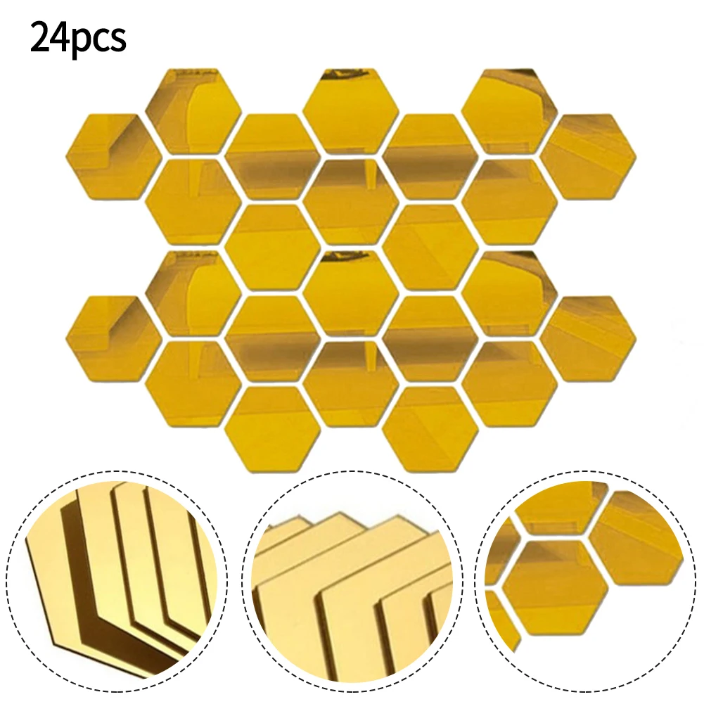24pcs Hexagon Mirror Wall Stickers 3D Wall Sticker Acrylic Self Adhesive Tiles Sticker Decals Bathroom Home Decoration
24pcs Hexagon Mirror Wall Stickers 3D Wall Sticker Acrylic Self Adhesive Tiles Sticker Decals Bathroom Home Decoration