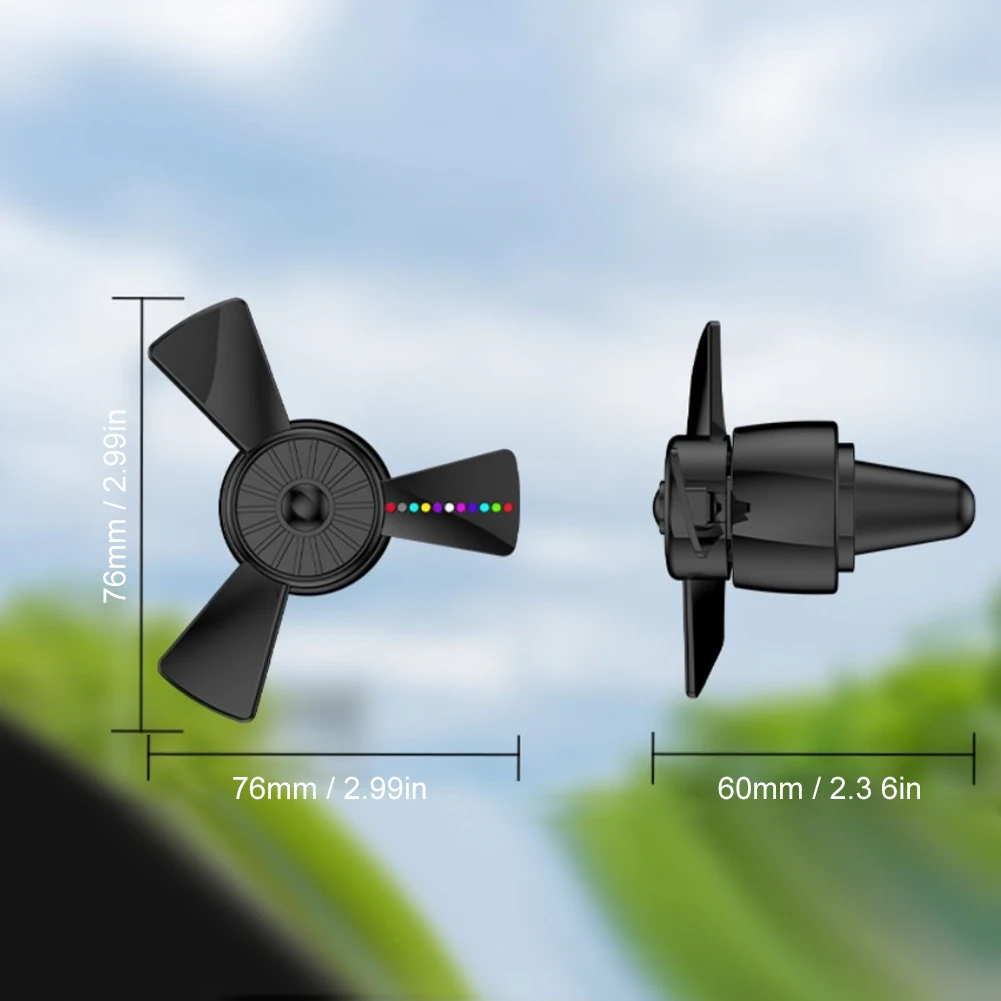 Car Air Freshener with LED Light Air Vent Aroma Diffuser Rotating Propeller Fragrance Air Outlet Clip Car Perfume Accessories
Car Air Freshener with LED Light Air Vent Aroma Diffuser Rotating Propeller Fragrance Air Outlet Clip Car Perfume Accessories
