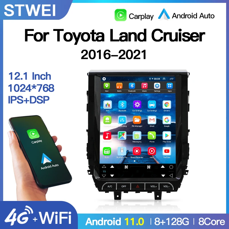 12.1" Vertical Tesla Screen Car Radio GPS Navigation For Toyota Land Cruiser LC200 2016-2021 Multimedia Video Player Carplay BT
12.1" Vertical Tesla Screen Car Radio GPS Navigation For Toyota Land Cruiser LC200 2016-2021 Multimedia Video Player Carplay BT