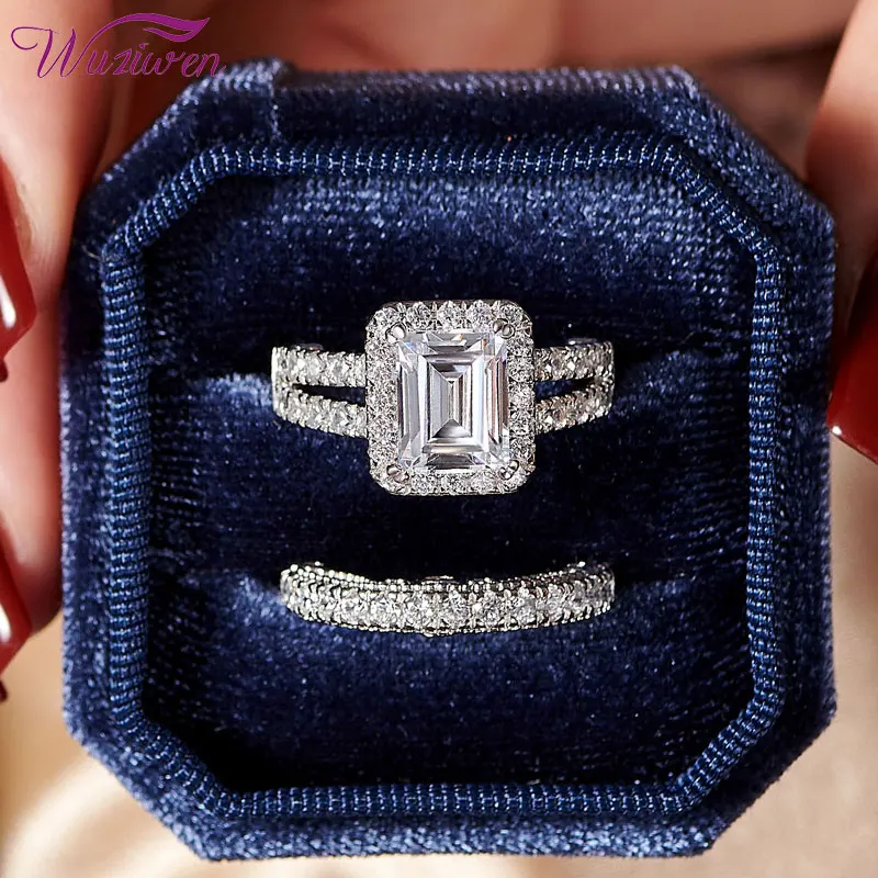 Wuziwen 925 Sterling Silver Wedding Engagement Ring for Women Brilliant Emerald Cut AAAAA CZ Imitation Diamond Classic Jewelry
Wuziwen 925 Sterling Silver Wedding Engagement Ring for Women Brilliant Emerald Cut AAAAA CZ Imitation Diamond Classic Jewelry