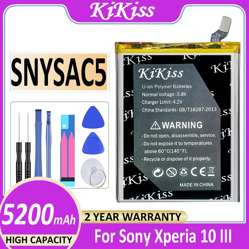 Оригинальный мощный аккумулятор KiKiss SNYSAC5 5200 мАч для Sony Xperia 10 III 10III X10III SO-52B SOG04 XQ-BT52 A102SO Bateria
Оригинальный мощный аккумулятор KiKiss SNYSAC5 5200 мАч для Sony Xperia 10 III 10III X10III SO-52B SOG04 XQ-BT52 A102SO Bateria