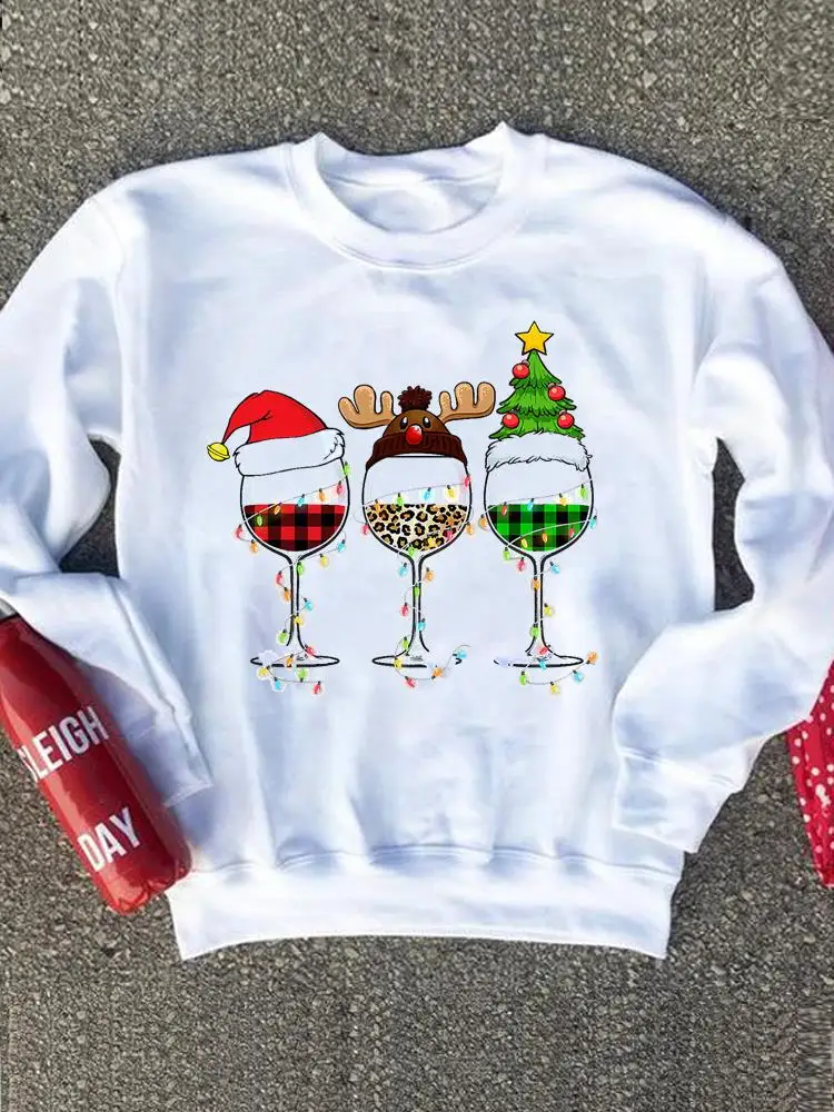 Plaid Wine Trend Cute Women Print Pullovers Merry Christmas Graphic Sweatshirts Happy New Year O-neck Fashion Clothing
Plaid Wine Trend Cute Women Print Pullovers Merry Christmas Graphic Sweatshirts Happy New Year O-neck Fashion Clothing