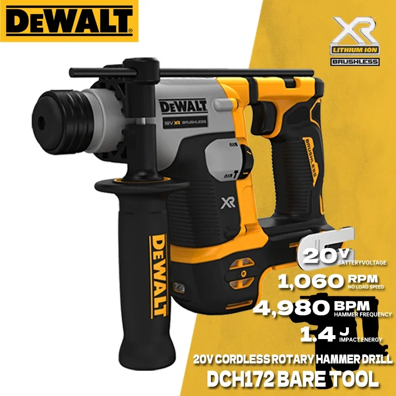 DEWALT Аккумуляторный перфоратор DCH172, 20 в, макс. 5/8 дюйма, бесщеточный двигатель SDS PLUS, электроинструменты Dewalt, перезаряжаемая Ударная дрель
DEWALT Аккумуляторный перфоратор DCH172, 20 в, макс. 5/8 дюйма, бесщеточный двигатель SDS PLUS, электроинструменты Dewalt, перезаряжаемая Ударная дрель
