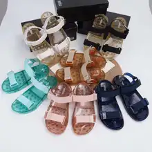 Top Quality Brand Women Summer Sandals Melissa Fashion One Belt Flat Jelly Shoes Ladies Outdoor Beach Sandals SM114