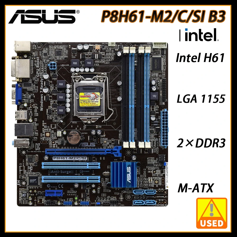 Материнская плата ASUS P8H61-M2/C/SI LGA 1155 1155 DDR3 Intel H61 Поддержка процессоров Core I3 I5 I7 SATA2 USB2.0 DVI VGA PCI-E X16
Материнская плата ASUS P8H61-M2/C/SI LGA 1155 1155 DDR3 Intel H61 Поддержка процессоров Core I3 I5 I7 SATA2 USB2.0 DVI VGA PCI-E X16