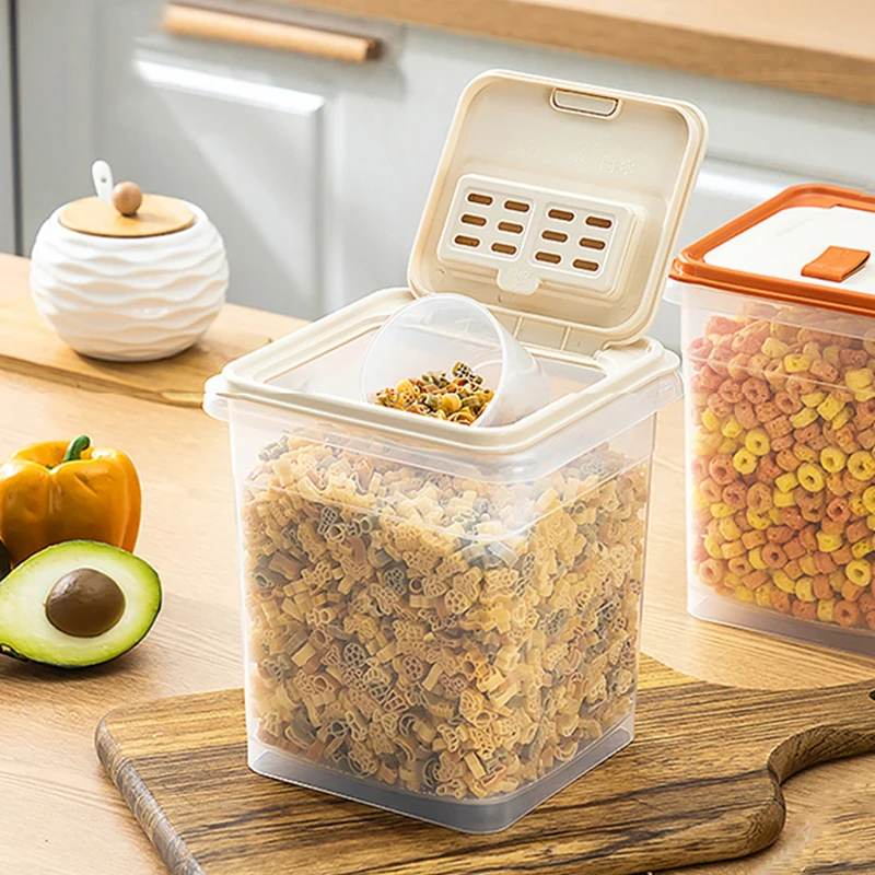 3.6L Cereal Grain Container Home Sealed Rice Storage Box with Cup Dry Food Dispenser Grain Storage Jar Kitchen Storage Organizer
3.6L Cereal Grain Container Home Sealed Rice Storage Box with Cup Dry Food Dispenser Grain Storage Jar Kitchen Storage Organizer