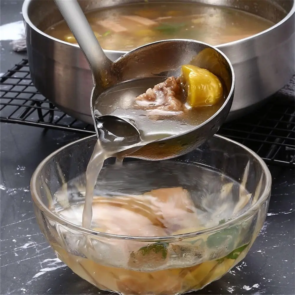 Kitchen Accessories Stainless Steel Soup Fat Oil Separator Ladles Skimmer Spoon Soup Colander Heat Insulation Anti-scalding
Kitchen Accessories Stainless Steel Soup Fat Oil Separator Ladles Skimmer Spoon Soup Colander Heat Insulation Anti-scalding